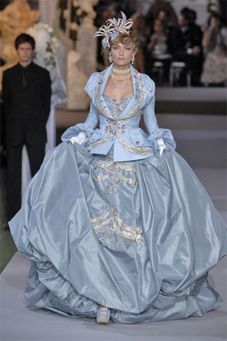 The fashions included high end embellishments and fabrics, crazy hairstyles, 