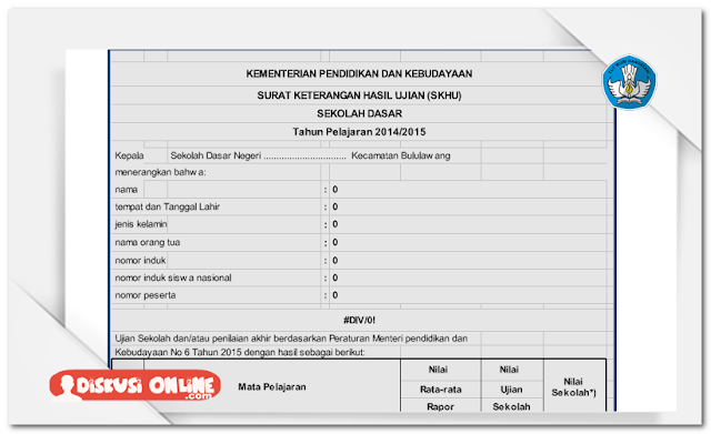 Aplikasi Pengolahan Nilai Dan Cetak Ijazah Otomatis Terbaru 2016