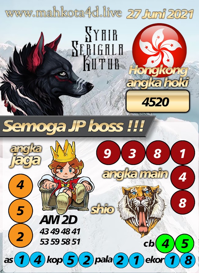 Syair Prediksi Togel Hongkong - Minggu, 27  - Juni - 2021