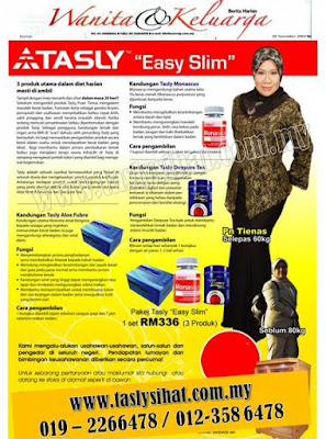 Kurus dalam 3 bulan dengan Tasly herba