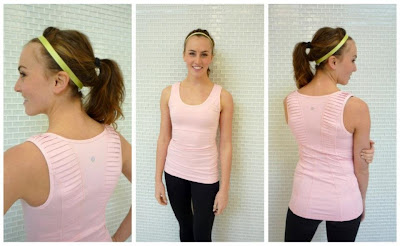 lululemon pig pink stay on course tank