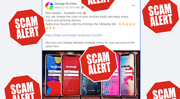 You know Beware Social Media Users! A New 'Change Facebook Color' Scam Is Making Rounds On Facebook To Steal Your Account Credentials