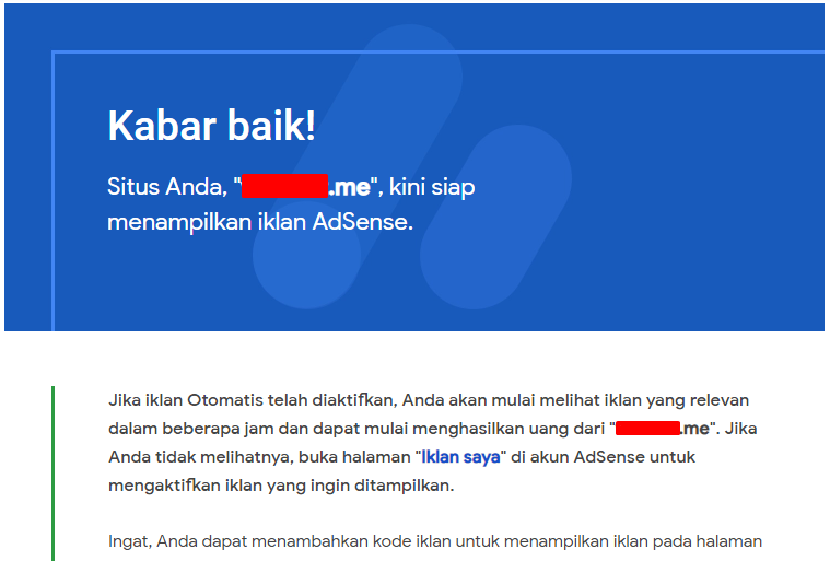 Cara Tambah Situs di AdSense Langsung Disetujui Menampilkan Iklan