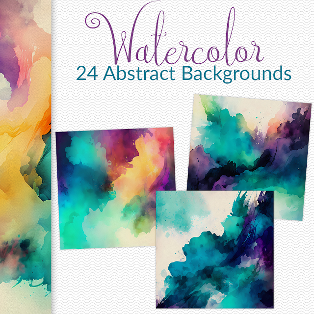 free watercolor background digital papers