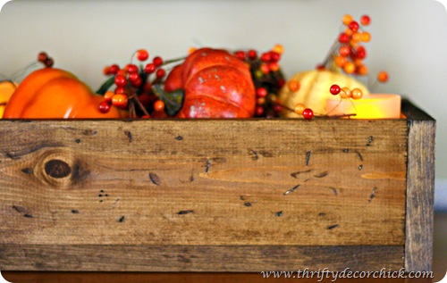 wooden box fall decor