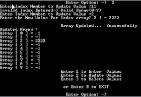 update value in array cpp