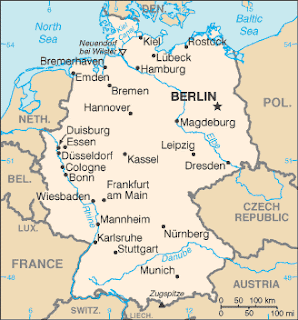 Map of Berlin, Frankfurt, Stuttgart, Munich, Nurberg, Dresden, Bonn, Cologne, Essen Dusseldorf, Hamberg, Kiel, Rostock, Bremen, Germany