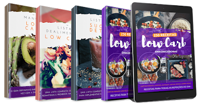 EBOOK 250 RECEITAS LOW CARB   KIT