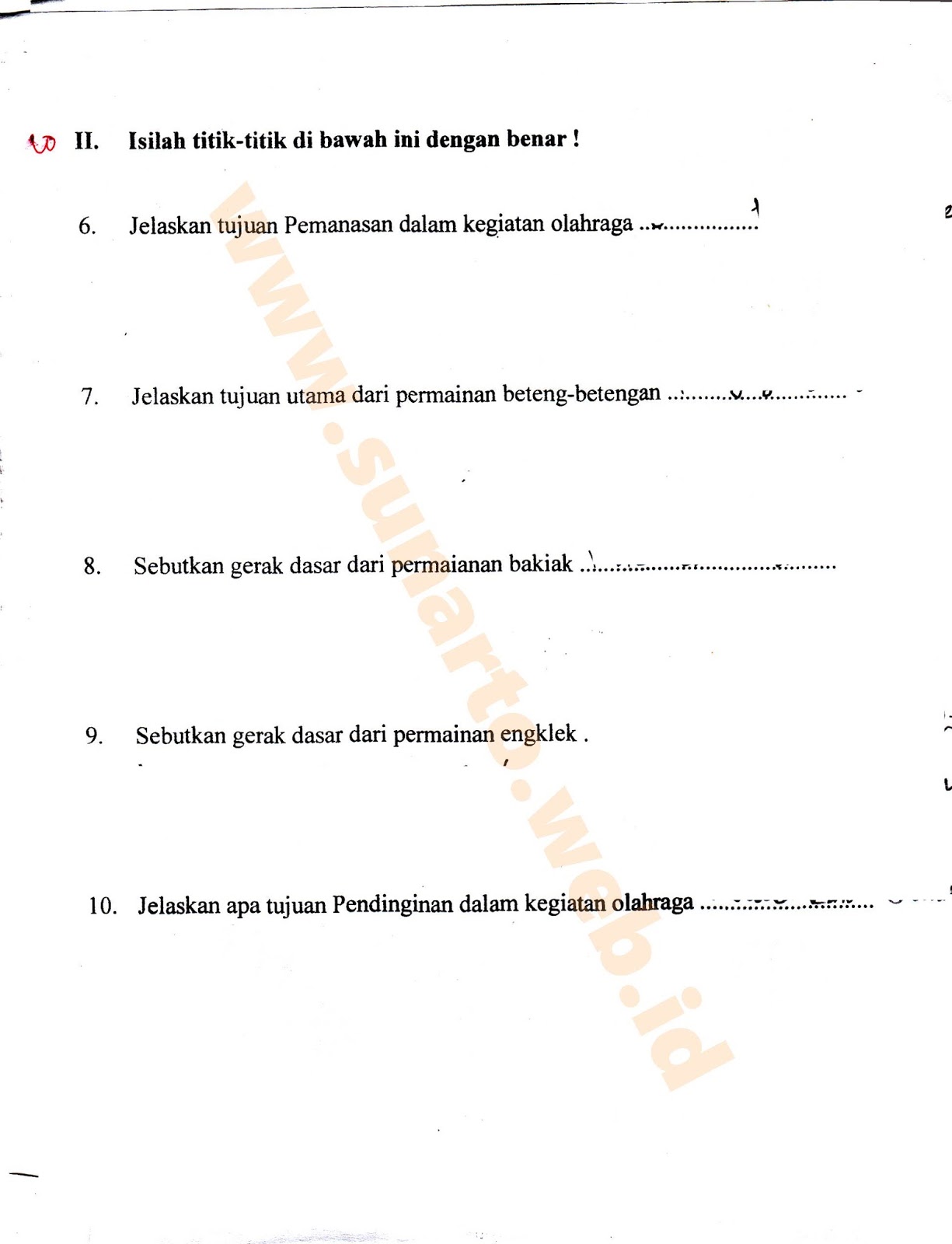 Formatif Tema 1 PJOK Halaman 3 Kelas 4 SD Semester Ganjil TA 2016 2017 Kurikulum2013