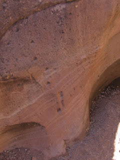 Moqui steps climbing up the sandstone walls of Rough Canyon Falls