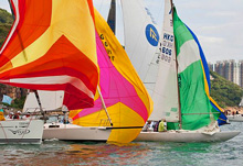 J/80 one-design sailboat- sailing Hong Kong Around Island Race