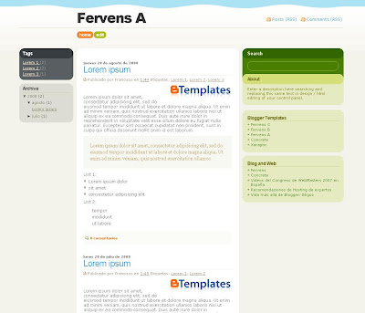 Fervens A Blogger Theme