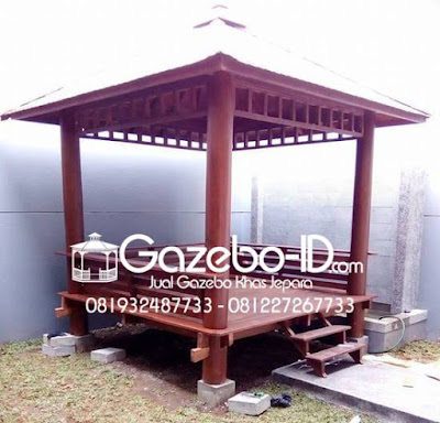 Gazebo Kayu Pohon Kelapa