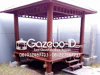 Gazebo Kayu Pohon Kelapa Khas Model Jepara