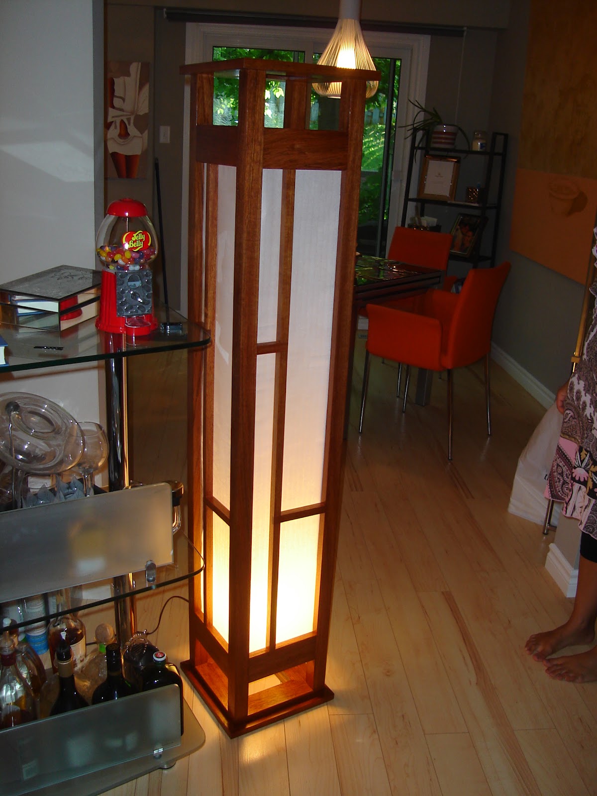 G's Wood Shop: A gift given- Shoji Screen Japanese Floor Lamp (JFL 10)