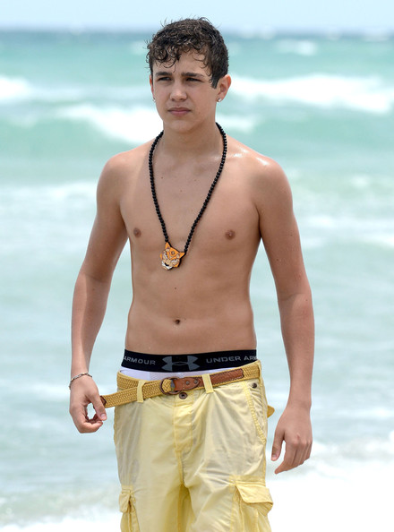 Shirtless Austin Mahone Wet Beach Boxers Beach