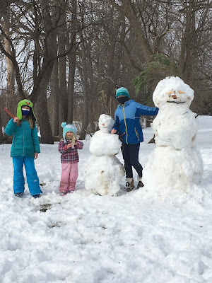 Anna and Olaf Snowman