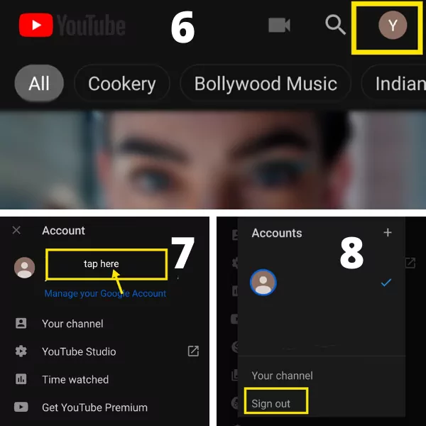 How to Sign-out from YouTube on Mobile | PC