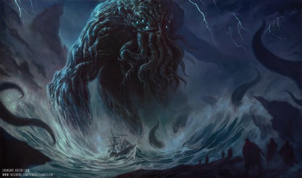 Richard Luong TentaclesandTeeth deviantart ilustrações terror monstros cthulhu seres cósmicos horror inferno sombrio