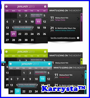 Widget 2 Calendar Online html Instan