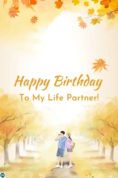 happy birthday to my life partner images