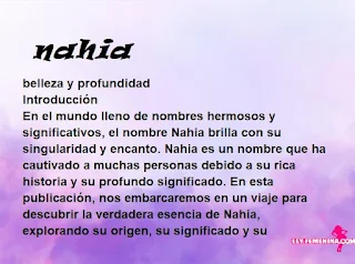 significado del nombre nahia