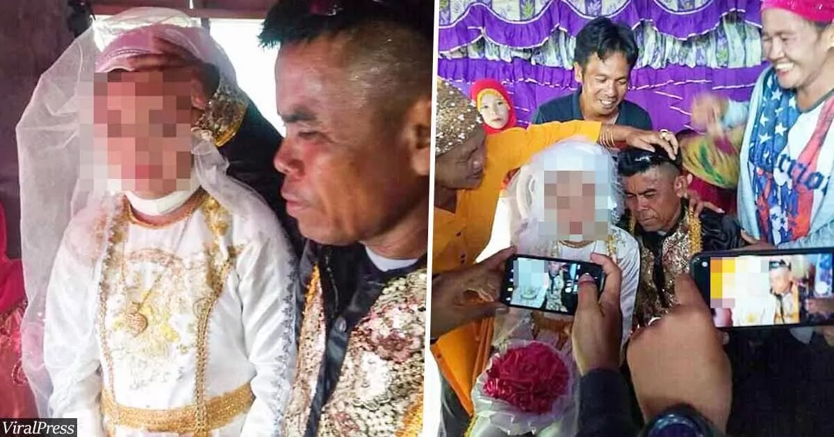 Shocking Photos From The Philippines Show Wedding Between 13-Year-Old Girl And 48-Year-Old Man
