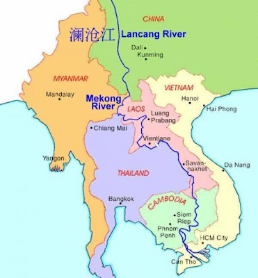 Map of Mekong River