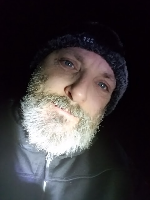 Nighttime Winter ascent of the Watcher, Franconia Notch State Park