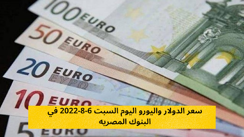 سعر الدولار واليورو اليوم السبت 6-8-2022 في البنوك المصريه
