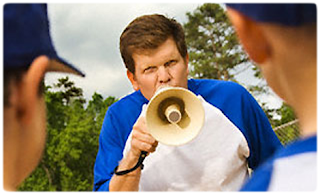 parent, coach, youth sports, megaphone