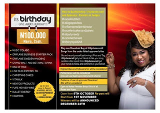 Ify Dan Excell Announces Birthday Giveaway – Prizes Worth #200,000