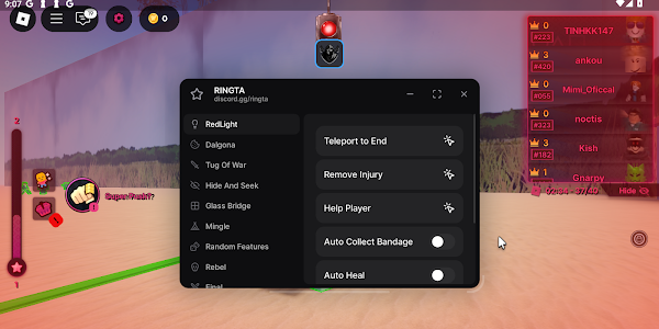 🎮 INK GAME Script – Ringta Hub | Auto Win, God Mode, Teleport & More!