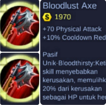 Tentang Item Bloodlust Axe Pada Game Mobile Legends