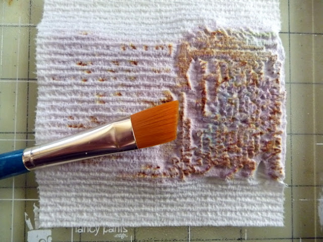 How to Create Faux Paper Castings with Rubber Stamps and Facial Tissue by Dana Tatar