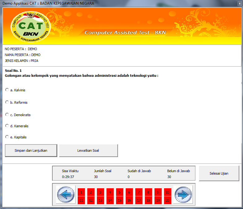 Pengenalan dan Demo Penggunaan CAT Computer Assisted Test Pengenalan dan Demo Penggunaan CAT Computer Assisted Test