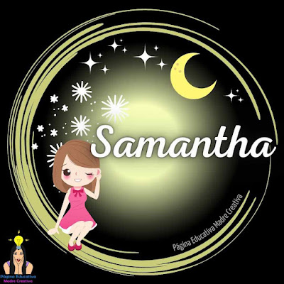 Solapín Nombre Samantha para imprimir descargar gratis