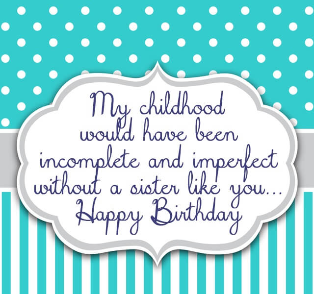Happy Birthday Sister blessing image with sayings