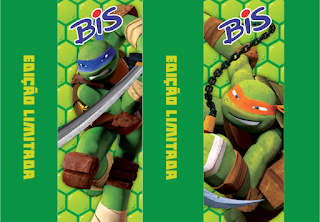 Ninja Turtles, Free Printable  Labels.