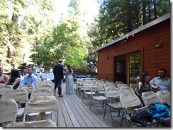 Waiting of crowd to arrive  -- Michael and Anna, Wedding Day, Camp Meeker California, July 21, 2018