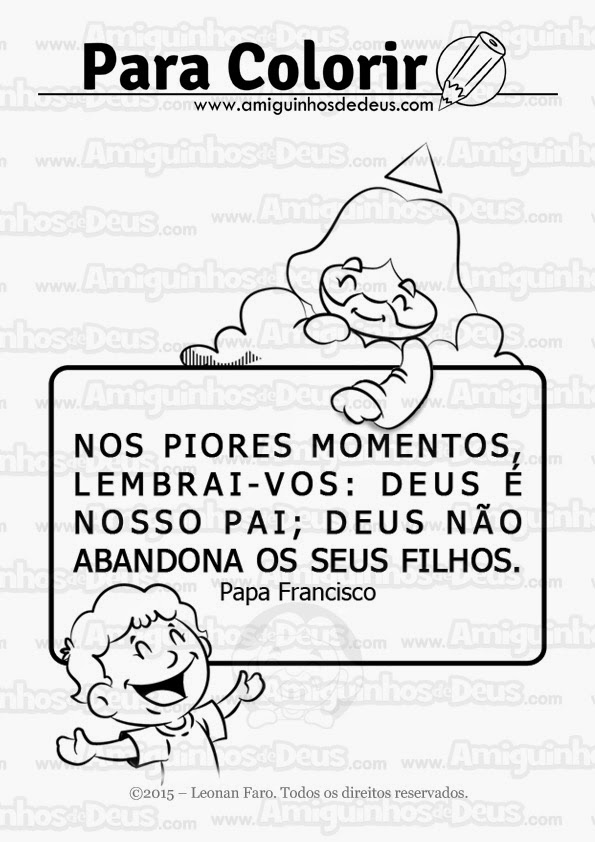 Deus não abandona os seus filhos desenho