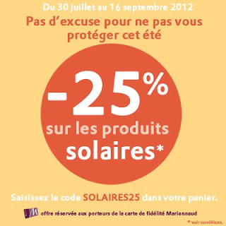 Promos Marionnaud sur les produits solaires