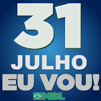 manifestação 31 de julho impeachment de Dilma azul e branco