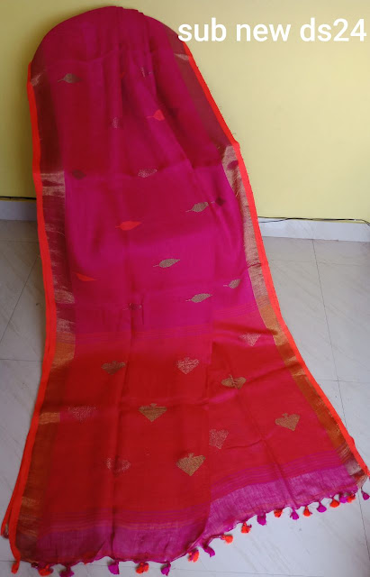 Pure Linen by Linen Jamdani Saree 