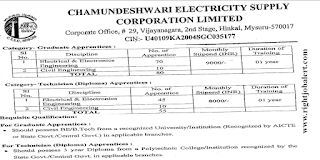 Electrical and Electronics Engineering and Civil Engineering Jobs in Chamundeshwari Electricity Supply Corporation Limited