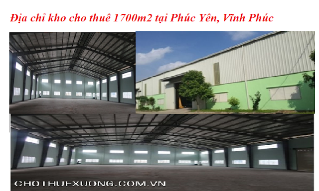 Tìm hiểu dự án Kho cho thuê 1700m2 tại Phúc Yên, Vĩnh Phúc