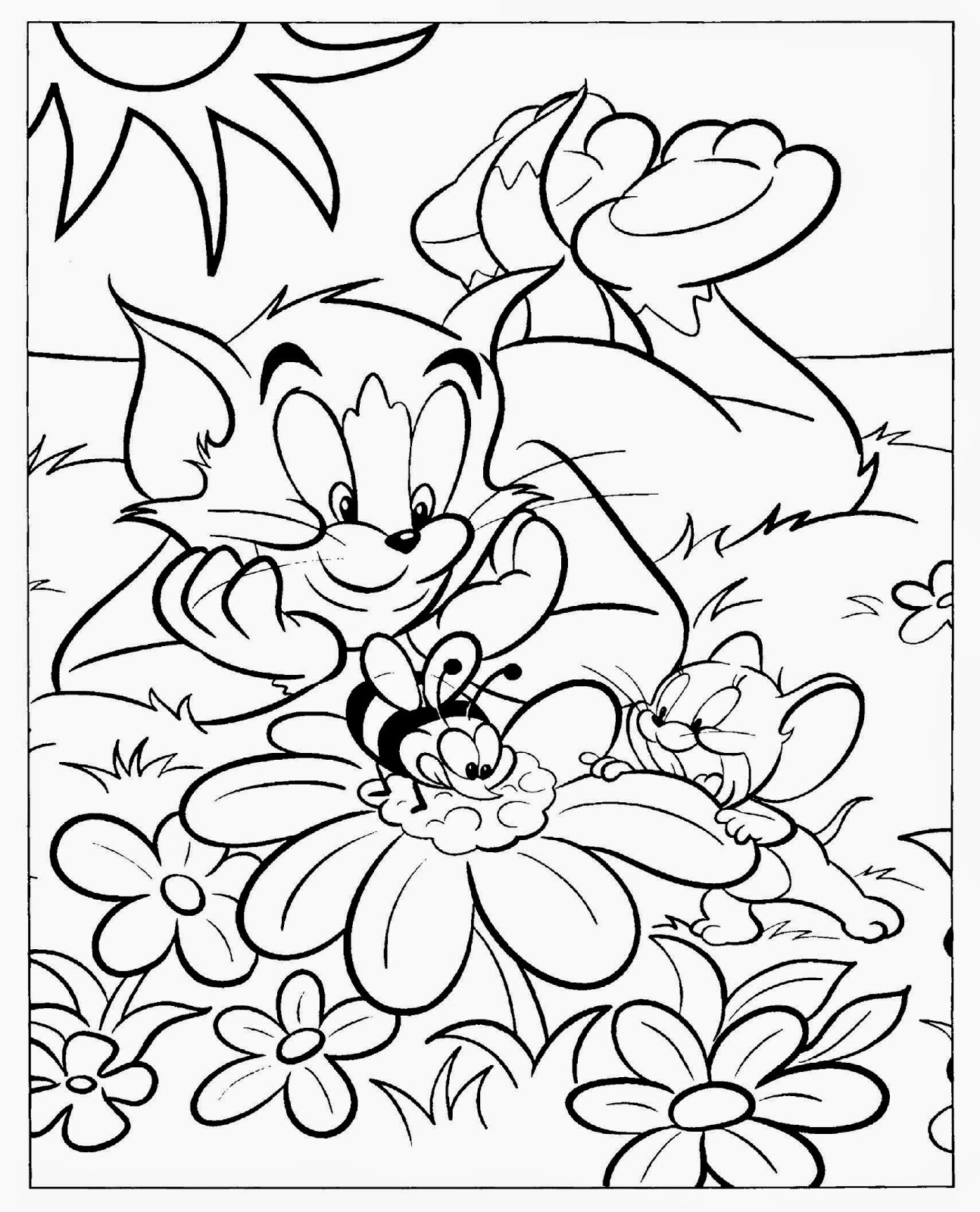 Cartoon Coloring Pages  Free Coloring Sheet