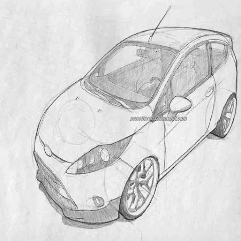 Here is a Flying Car Drawing Easy.