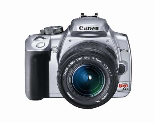 Canon Digital Rebel XTi 10.1MP Digital SLR Camera with EF-S 18-55mm f/3.5-5.6 Lens (Silver)
