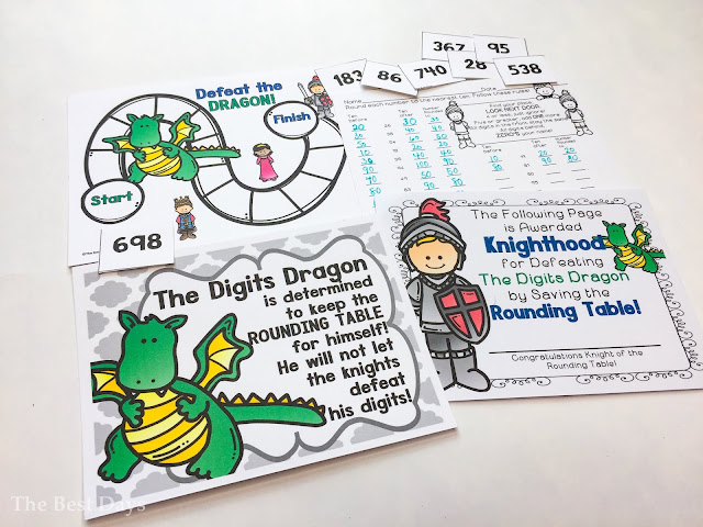 Digits Dragon and rounding activities picture